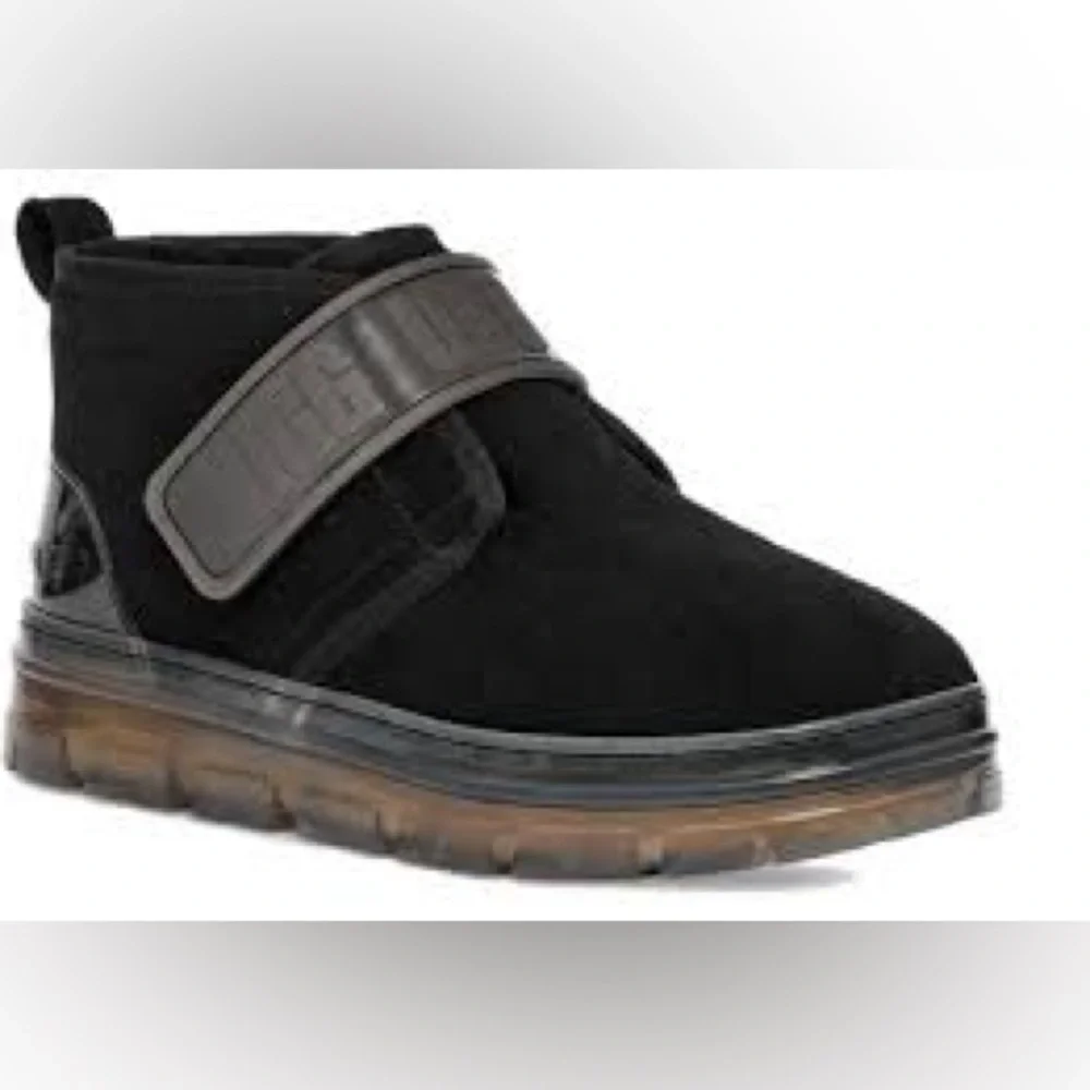 UGG NEUMEL CLEAR PLATFORM ANKLE BOOTS -BLACK SUEDE -WOMEN’S Size 6 NWOT